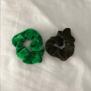 green velvet scrunchies